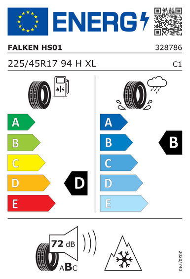 Opony Falken EUROWINTER HS01 XL MFS 225/45 R17 94H