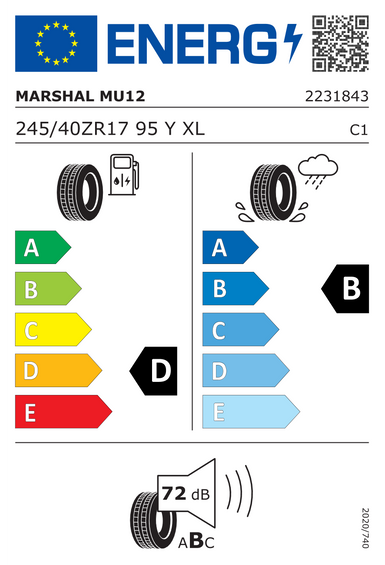 Anvelope Marshal MU12 245/40 R17 95Y