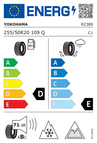 Pneus Yokohama iceGUARD G075 255/50 R20 109Q