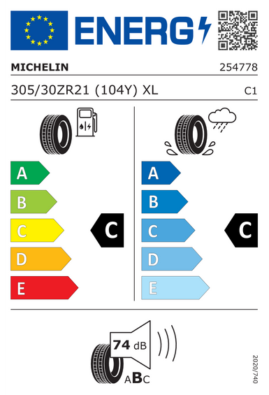 Pneumatiky Michelin PILOT SPORT CUP 2 CONNECT XL 305/30 R21 104Y