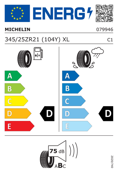 Pneus Michelin PILOT SPORT CUP 2R XL ZP TPC 345/25 R21 104Y