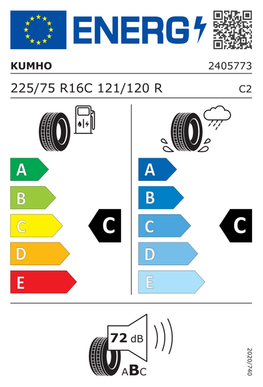 Pneus Kumho PorTran KC53 225/75 R16 121R