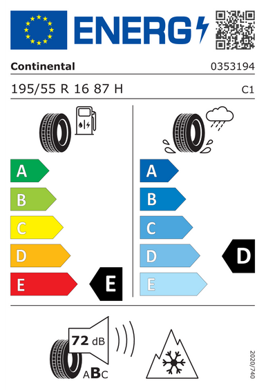 4x RODAS 16 Inverno MG 3 III ZP22 Continental 195/55 R16