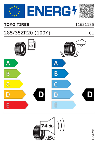 Pneus Toyo Proxes R888R 285/35 R20 100Y