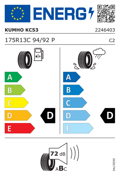 Gumiabroncsok Kumho PorTran KC53 175/80 R13 94P