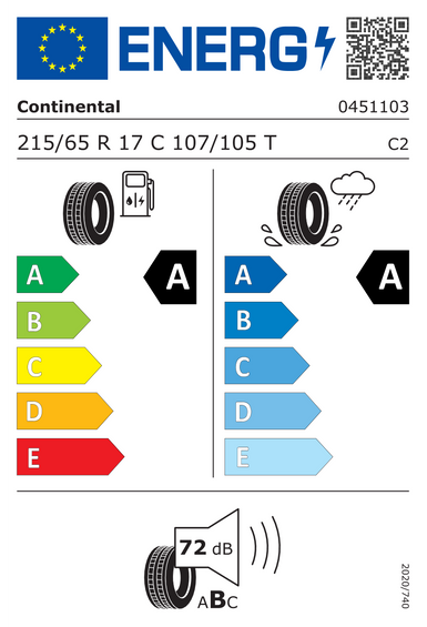 Tires Continental VanContact Eco 215/65 R17 107T