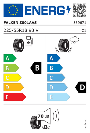 Opony Falken ZIEX ZE001A A/S 225/55 R18 98V