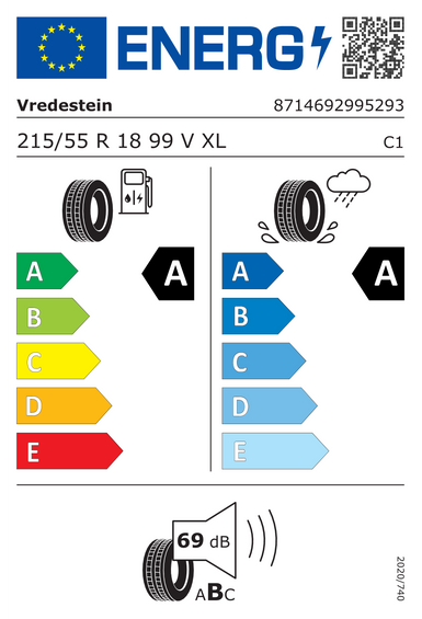 Anvelope Vredestein ULTRAC+ XL FSL 215/55 R18 99V