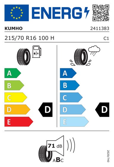 Pneus Kumho Crugen HP71 215/70 R16 100H