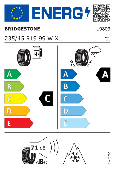 Pneumatiky Bridgestone WEATHER CONTROL A005 EVO XL FR 235/45 R19 99W