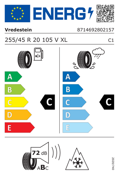 Pneumatici Vredestein WINTRAC PRO+ XL FSL 255/45 R20 105V