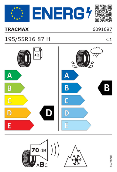 4x RODAS 16 Inverno SKODA RAPID MK1 NH FL Tracmax 195/55 R16