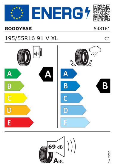 Tires Goodyear EFFICIENTGRIP PERFORMANCE XL 195/55 R16 91V