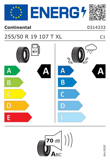 Neumáticos Continental UltraContact NXT XL FR 255/50 R19 107T