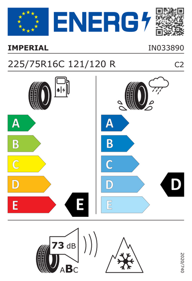 Pneus Imperial SNOWDRAGON2 225/75 R16 121R