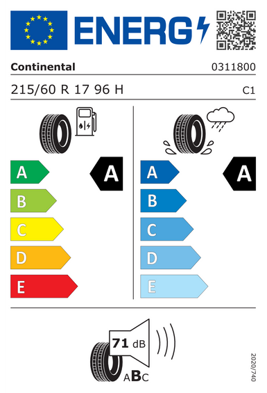 Neumáticos Continental EcoContact 6 215/60 R17 96H
