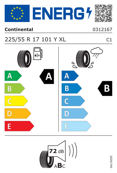 Anvelope Continental EcoContact 6 XL FR I* 225/55 R17 101Y