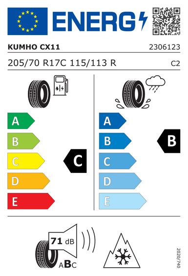 Neumáticos Kumho PorTran 4S CX11 205/70 R17 115R