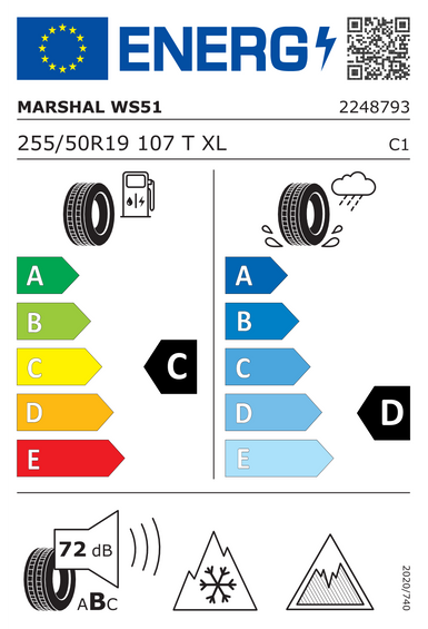 Neumáticos Marshal WinterCraft ice WS51 255/50 R19 107T