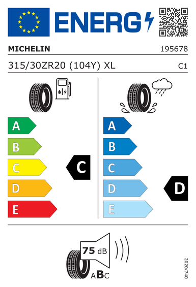 Opony Michelin PILOT SPORT CUP 2R XL K1 315/30 R20 104Y